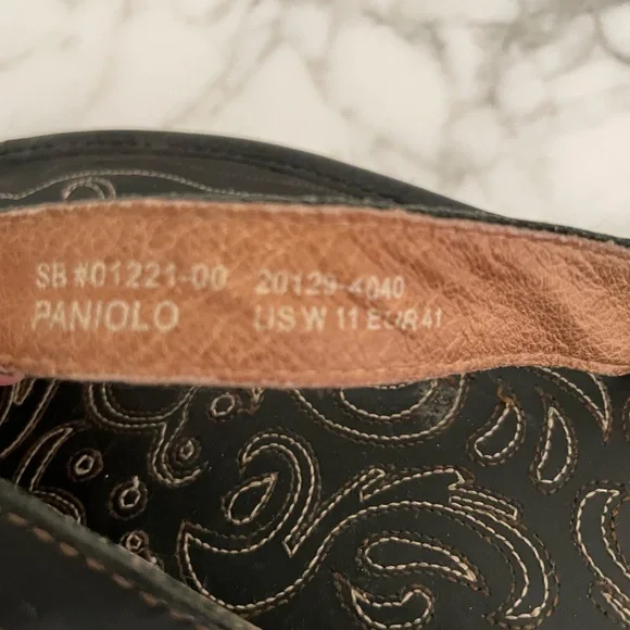 Olukai Paniolo Flip Flop Sandals Black Leather Sandals Size 11 - Picture 9 of 9